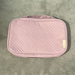 Bagsmart Light Pink Quilted Jewelry Organizer with Handle